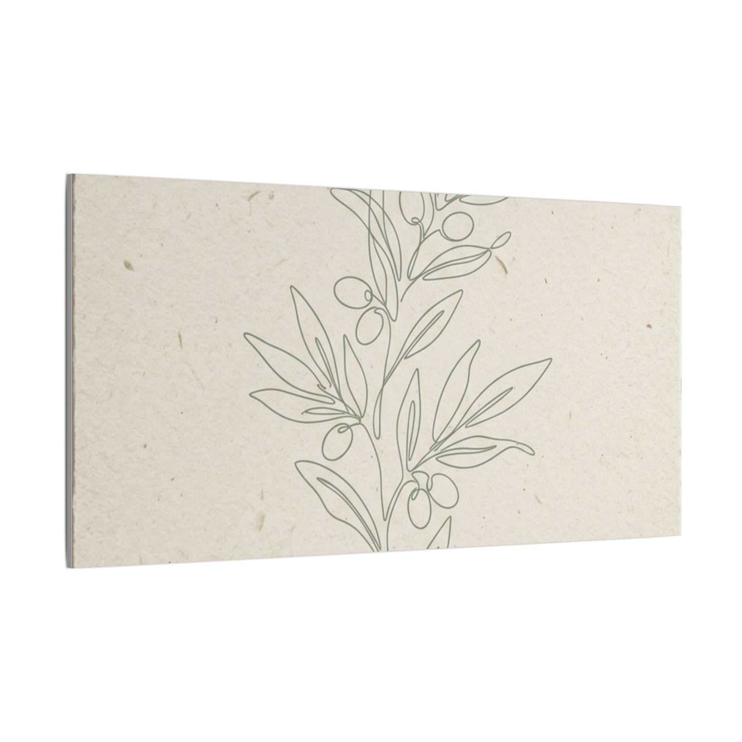 Olive Branch Minimalist Matte Canvas Wall Art