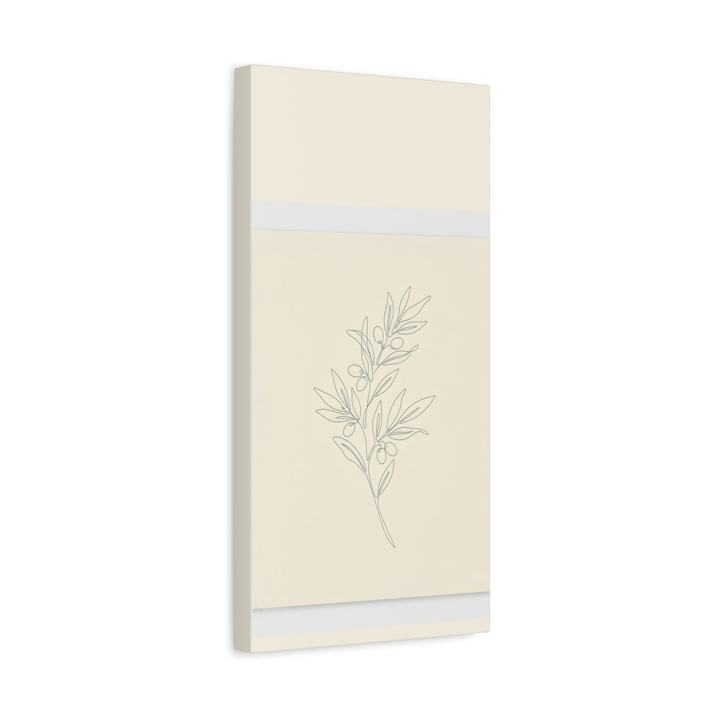 Olive Branch Minimalist Wall Art Canvas