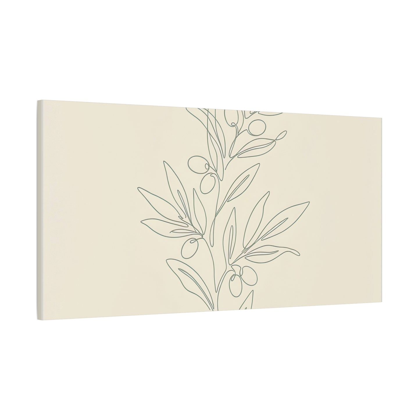 Olive Branch Minimalist Wall Art Canvas