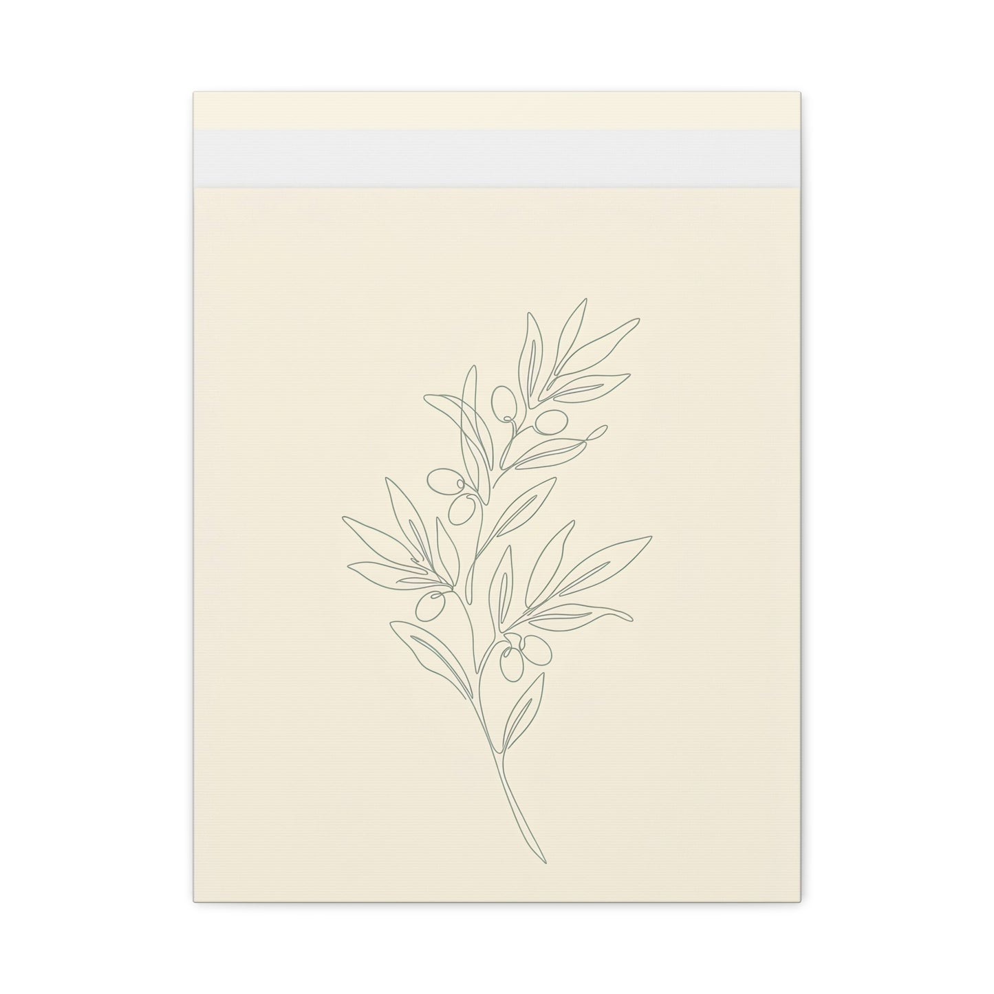 Olive Branch Minimalist Wall Art Canvas