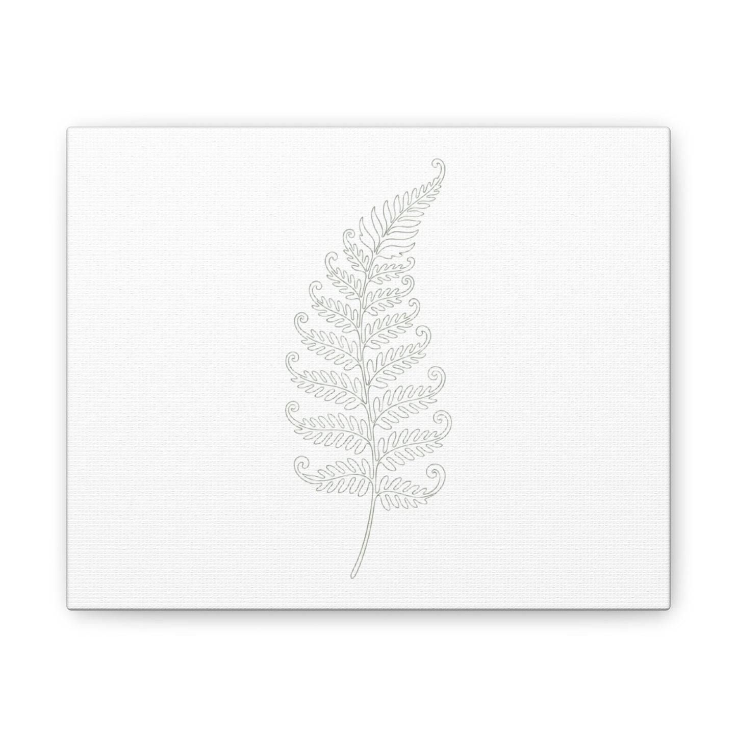 Minimal Fern Canvas Print — Neutral Botanical Wall Art