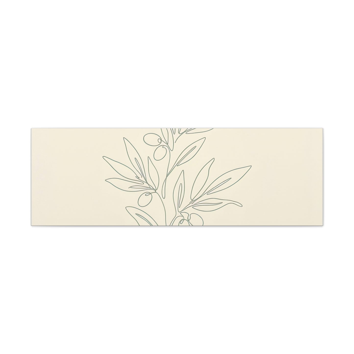Olive Branch Minimalist Wall Art Canvas