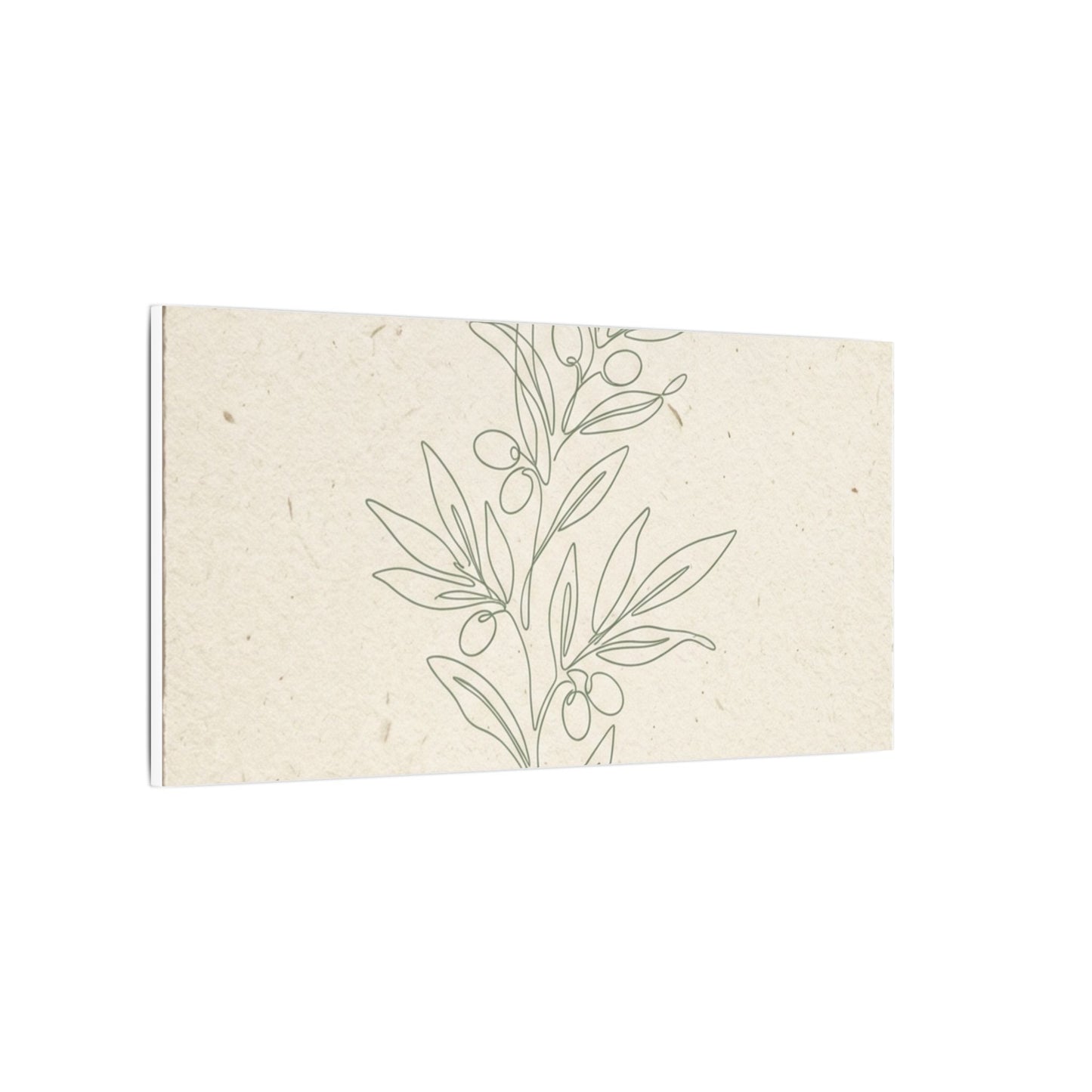 Olive Branch Minimalist Matte Canvas Wall Art