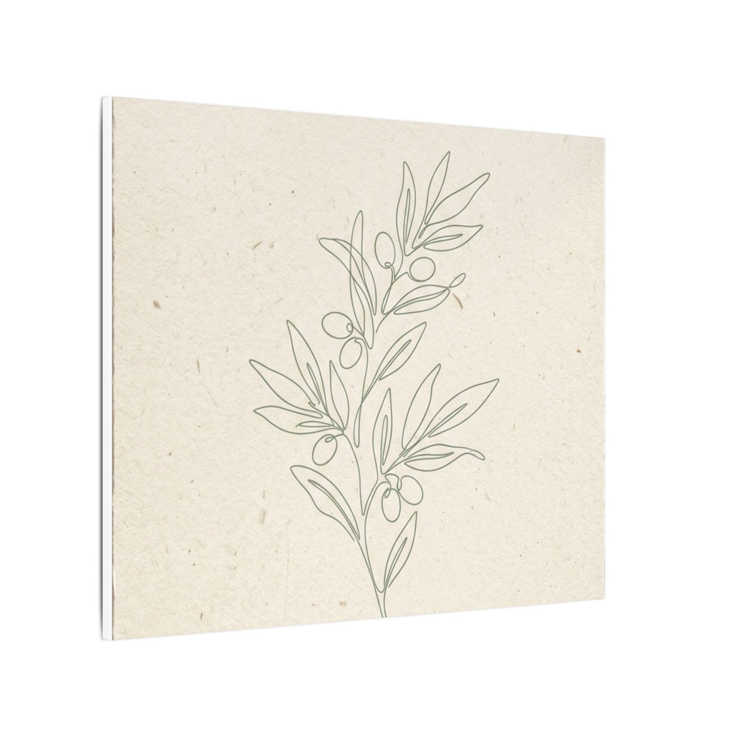 Olive Branch Minimalist Matte Canvas Wall Art
