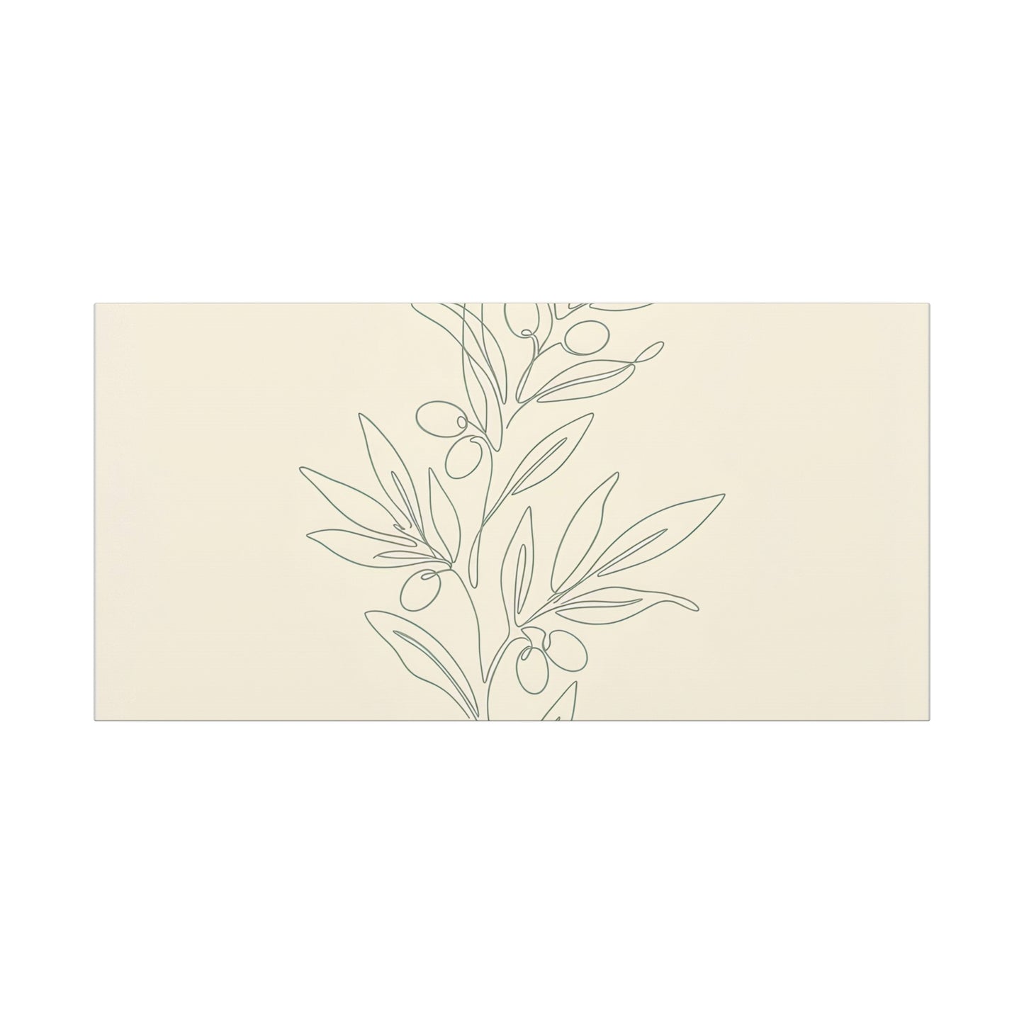 Olive Branch Minimalist Wall Art Canvas