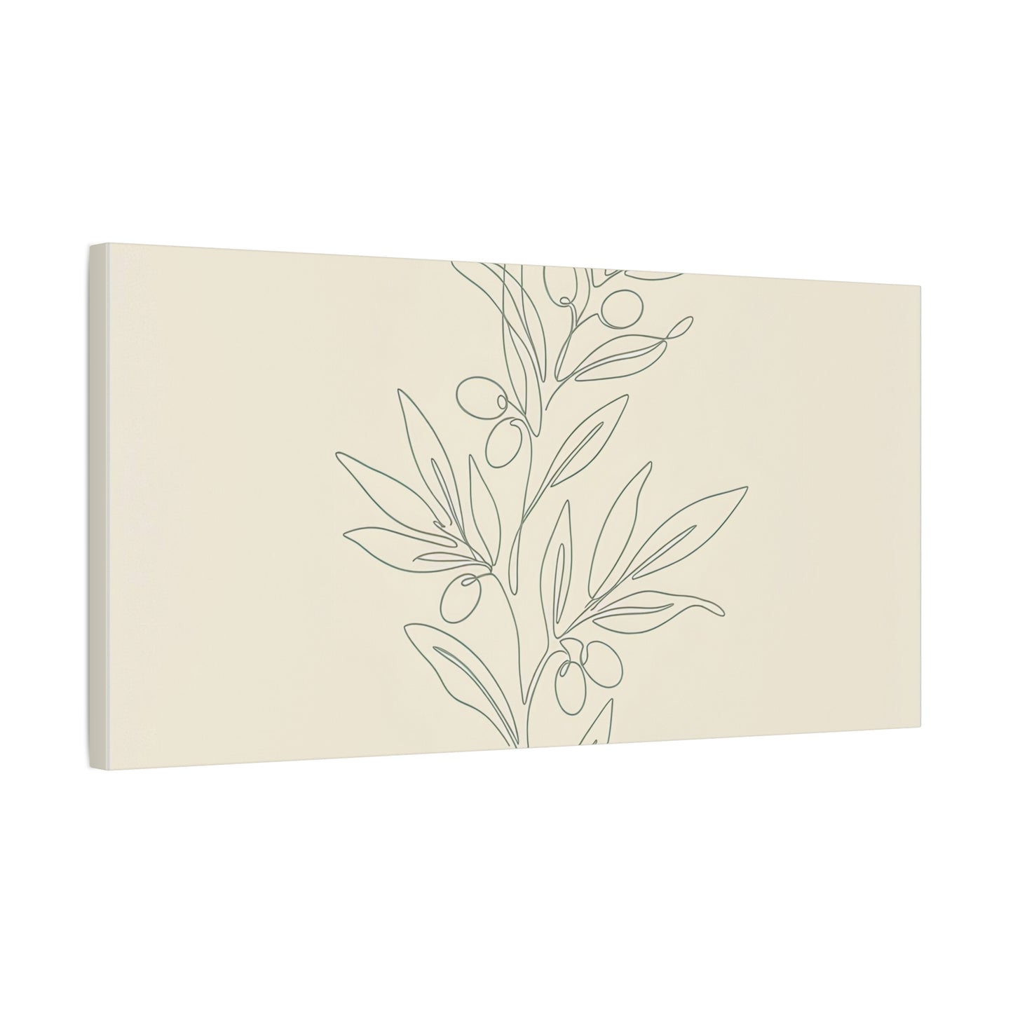 Olive Branch Minimalist Wall Art Canvas