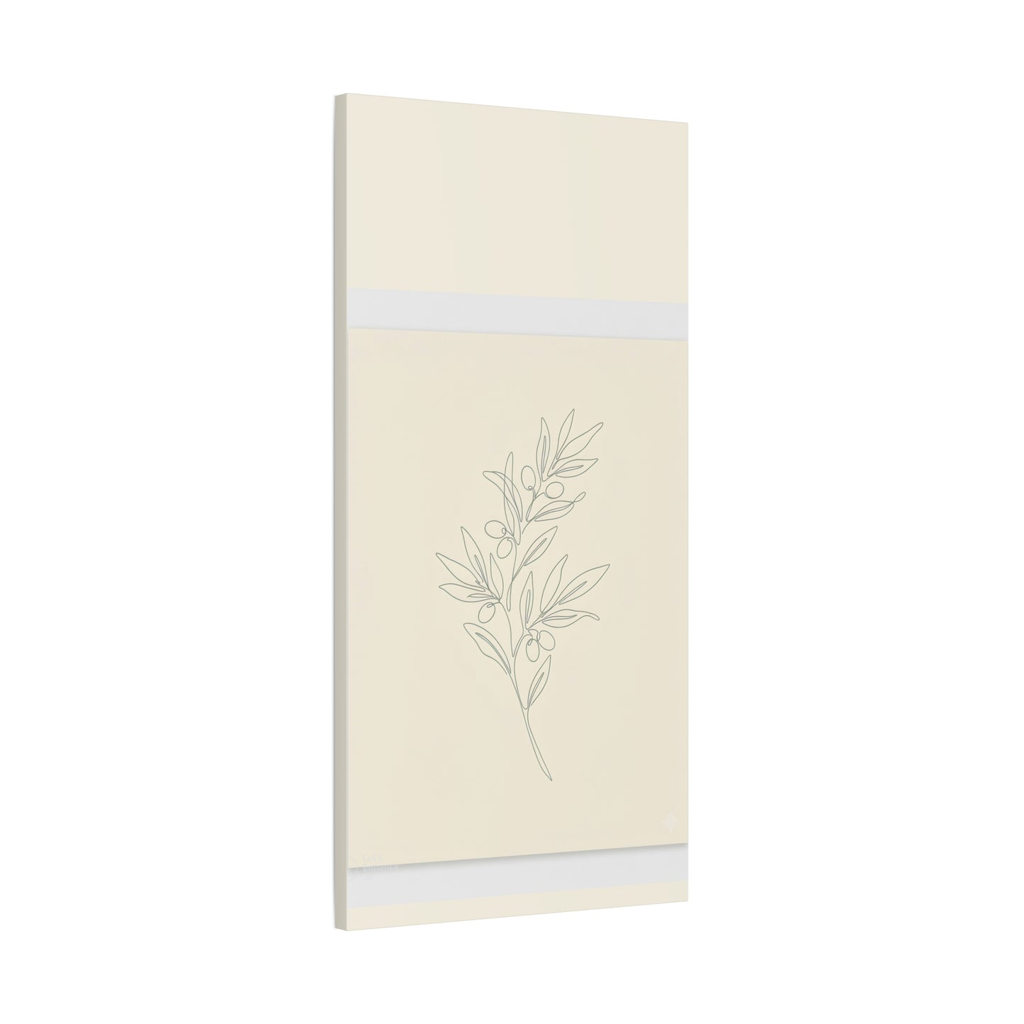 Olive Branch Minimalist Wall Art Canvas
